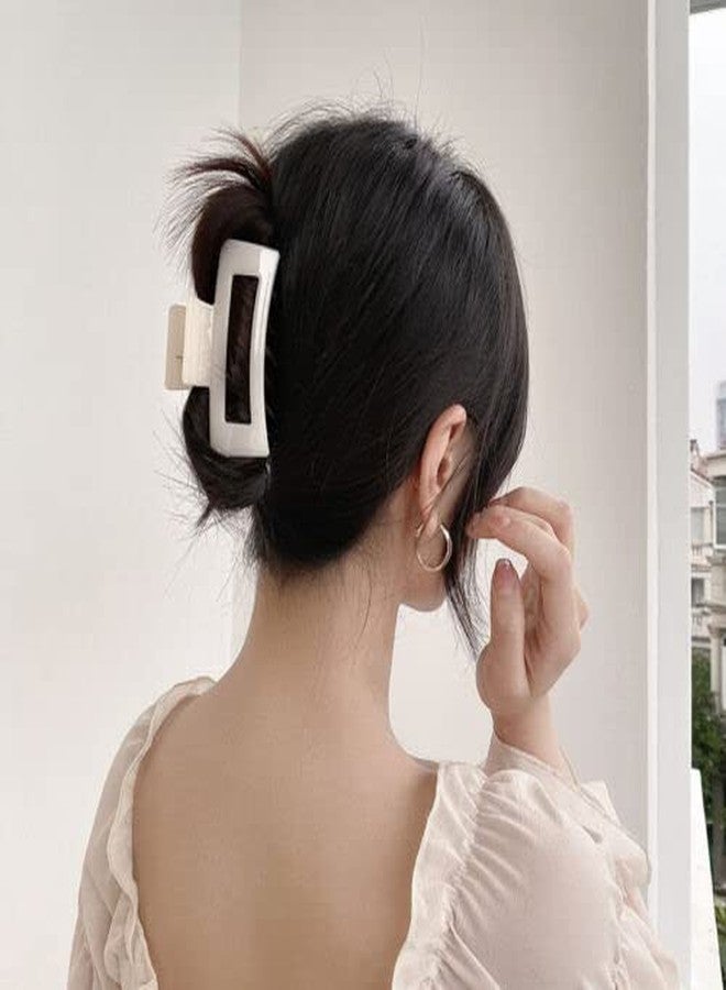 Truvic Women Claw Clip Large Barrette Rectangle Hair Claws Bath Clip Ponytail Clip 5PCS - Image 5