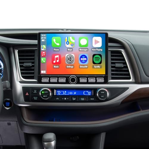 Fuosuc 4G LTE QLED Radio for Toyota Highlander 2014 2015 2016 2017 2018 2019 Upgrade,8-Core CPU Touch Screen Stereo,Wireless CarPlay & Android Auto,Support OEM SWC and Camera - Image 1