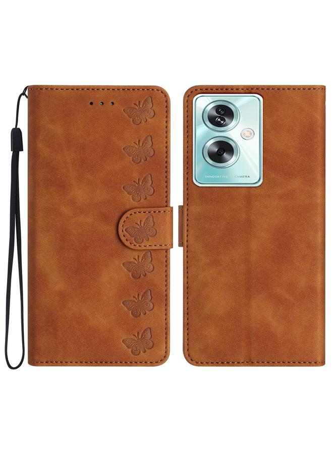 S-TOP Case For OPPO A79 5G Seven Butterflies Embossed Leather Phone Case - Image 1