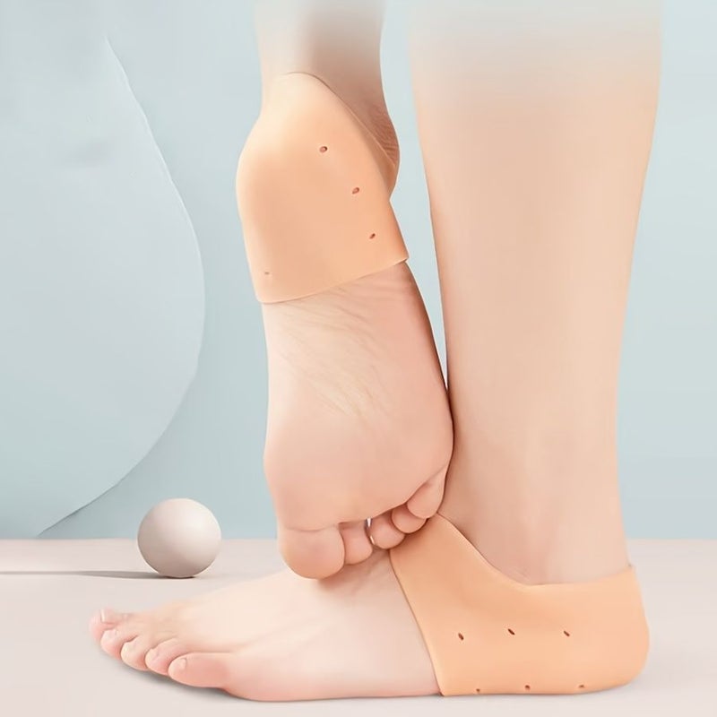 غطاء كعب سيليكون أبيض مرطب للعناية بالقدمين الجافتين والمتشققتين - Image 3
