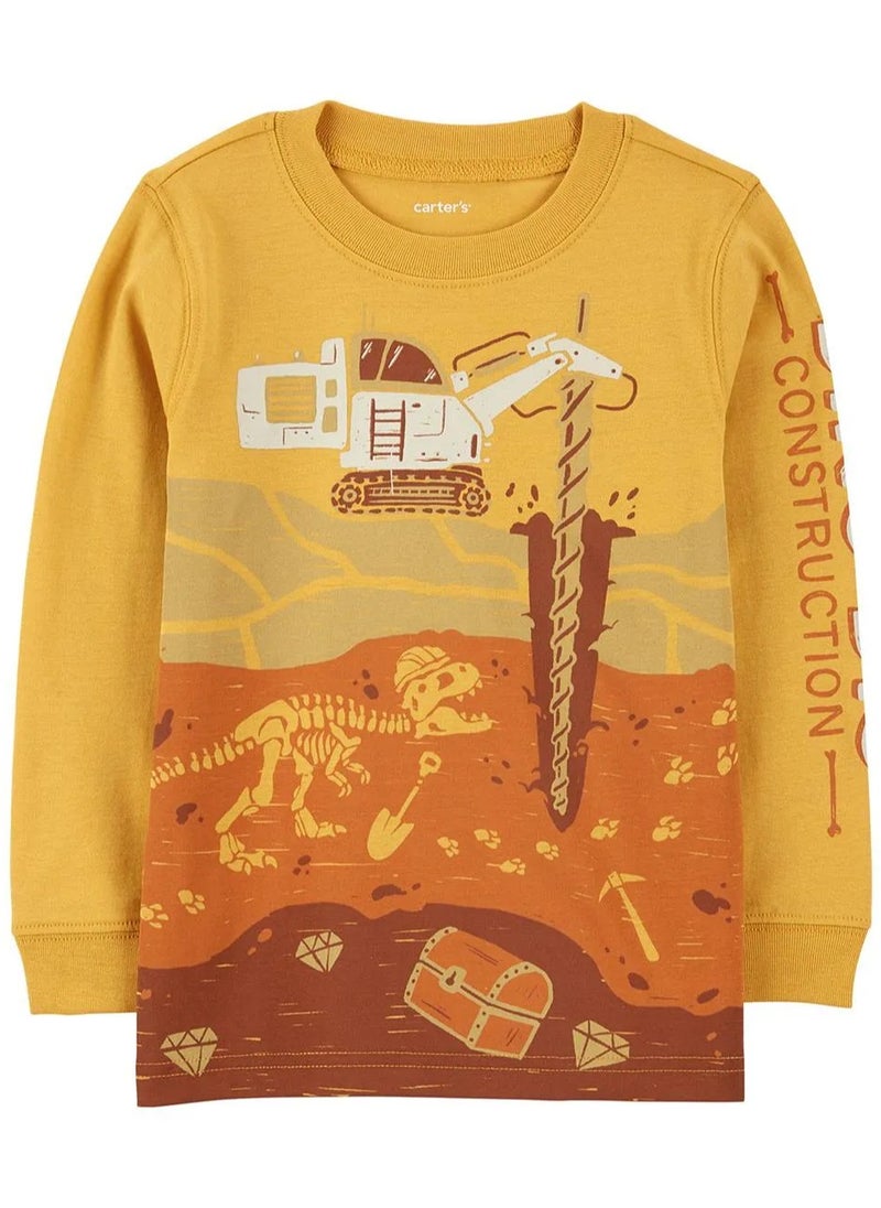 carter's Carter's Construction Jersey Tee - Yellow  - Image 1