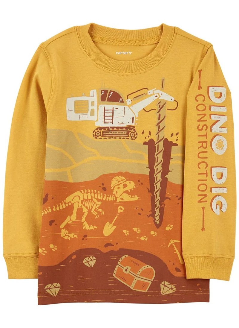 carter's Carter's Construction Jersey Tee - Yellow  - Image 2