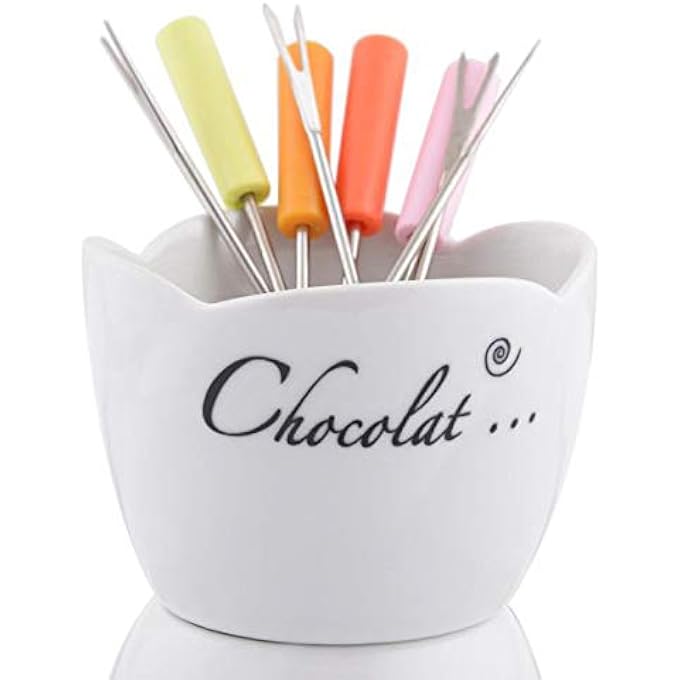 ريحني طقم الفوندو الخزفي الأبيض ScB71Fn - Image 2