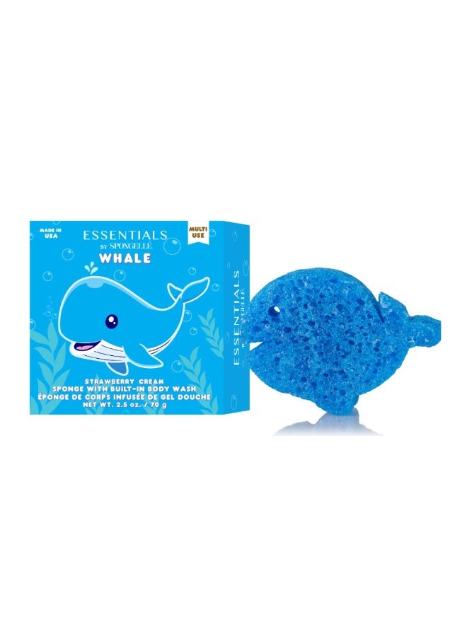 SPONGELLÉ Essentials By Spongelle Strawberry Cream Whale Body Wash Infused Buffer 70 g (Multi Use) - Image 2