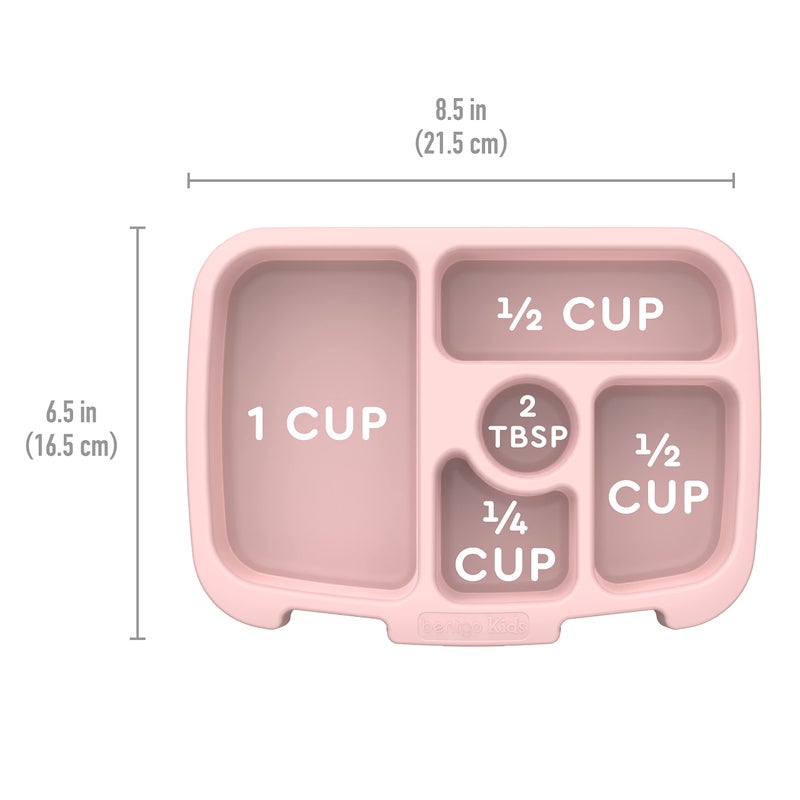 Bentgo® Kids Prints Tray with Transparent Cover - Reusable, BPA-Free, 5-Compartment Meal Prep Container with Built-In Portion Control for Healthy Meals At Home & On the Go (Green Rainbow) - Image 5