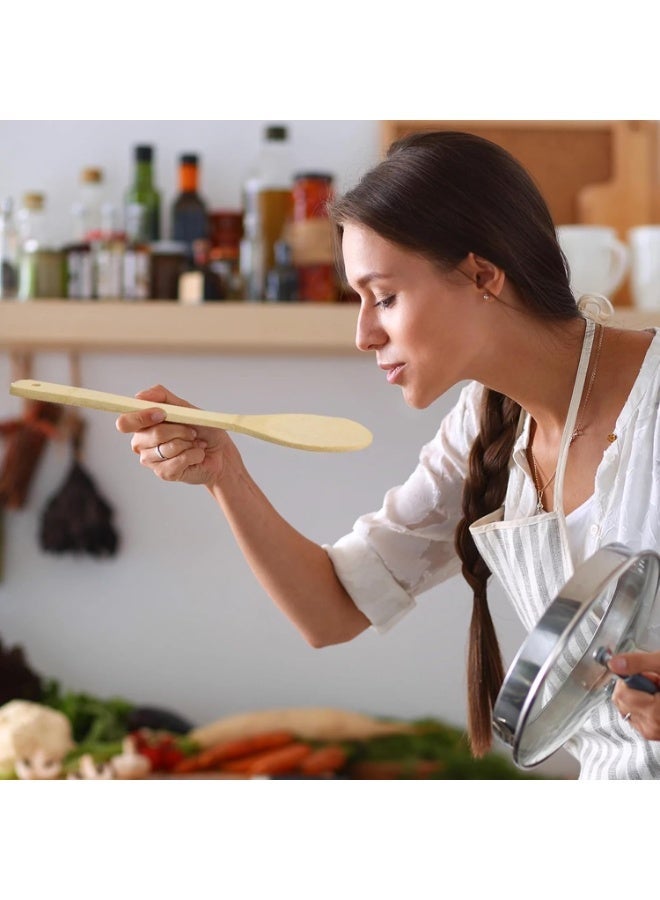 طقم ملاعق خشبية 3 قطع مع حامل – أدوات طبخ وتقديم خشب مناسبة للمقالي غير اللاصقة - Image 4