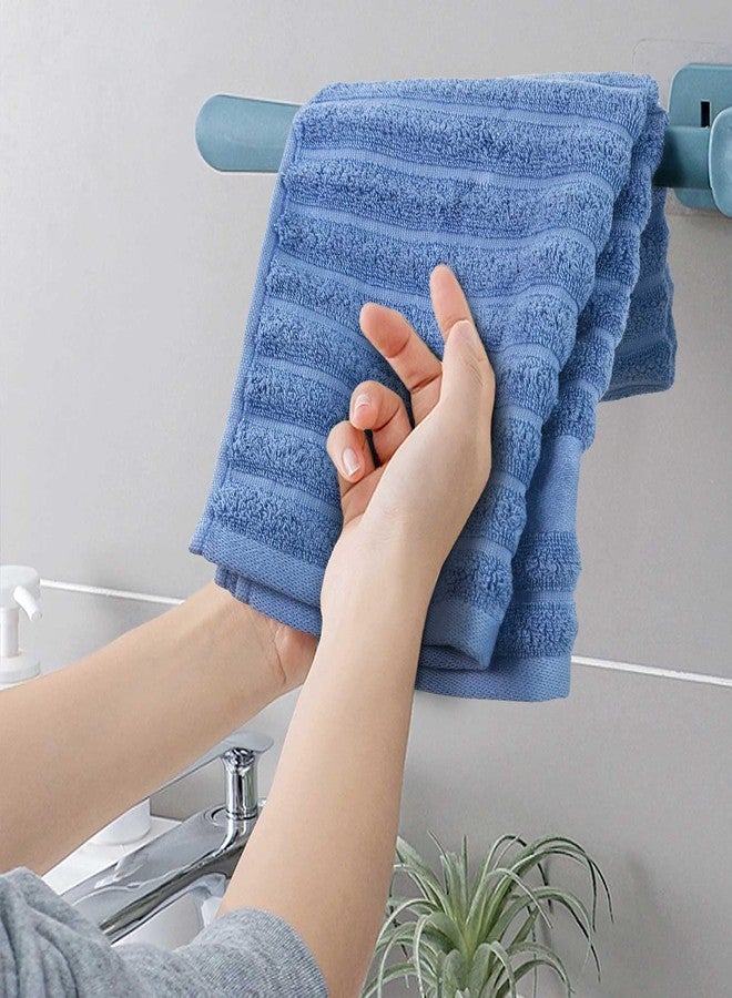 Jacquotha Ribbed Hand Towels for Bathroom, Hotel & Spa Quality Soft Hand Towel Set, 480 GSM Cotton Bathroom Towel, Men Women Gifts (Medium Blue) - Image 3