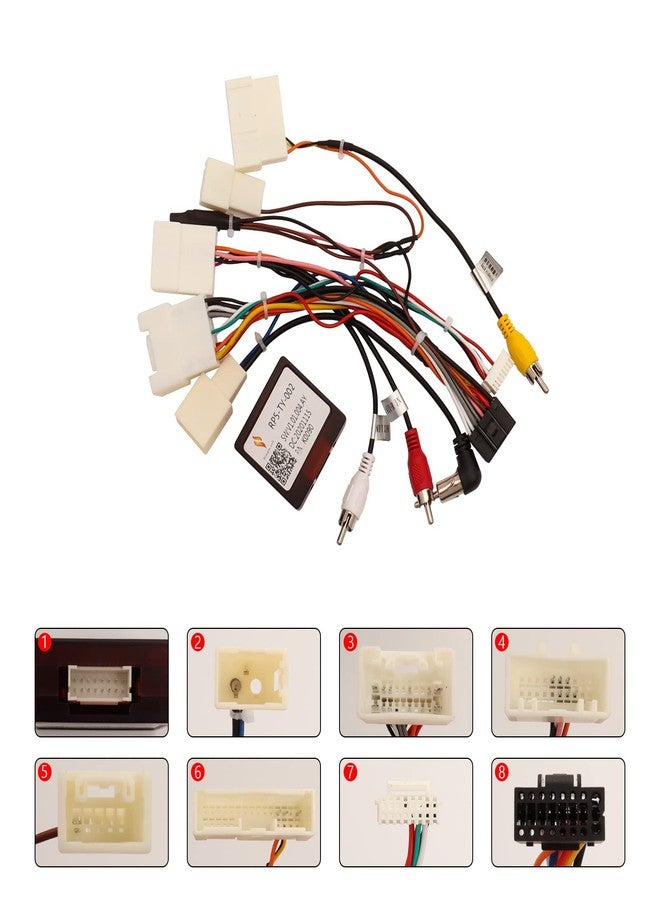 ViaBecs Car Stereo Wiring Harness with Canbus for Toyota Camry RAV4 Corolla Tundra Highlander Radio Wire Harness Power Cable Support 16PIN Android Head Unit JBL Amplifier Backup Camera SWC - Image 2
