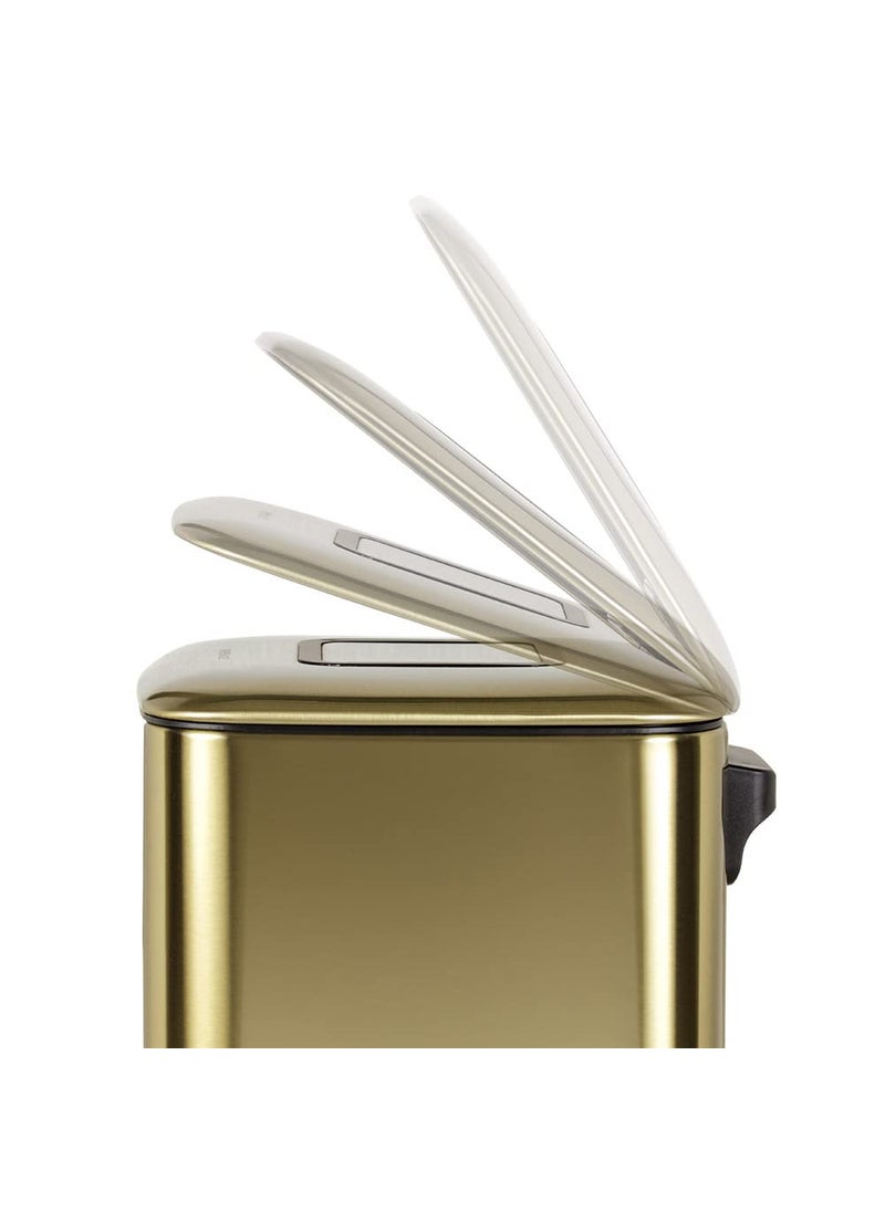 Freelance - Freelance Miya Steel Wastebin, Waste Storage Box, Dustbin, Trash Can, Green Bronze, 12 Ltr - Image 1