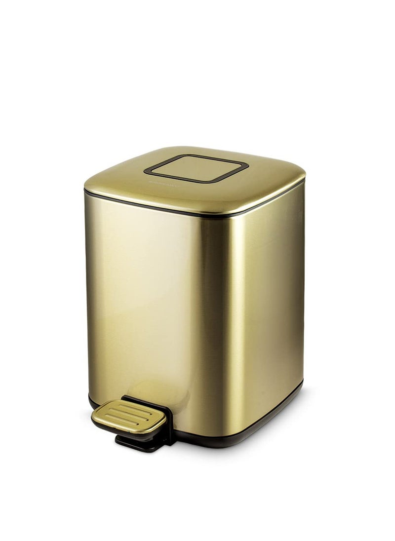 Freelance - Freelance Miya Steel Wastebin, Waste Storage Box, Dustbin, Trash Can, Green Bronze, 12 Ltr - Image 1