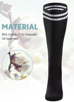 Excefore 3 Pairs Men's Sports Socks Soccer Anti-slip Football Breathable Athletic Rugby Hockey Socks，One Size  - Image 4