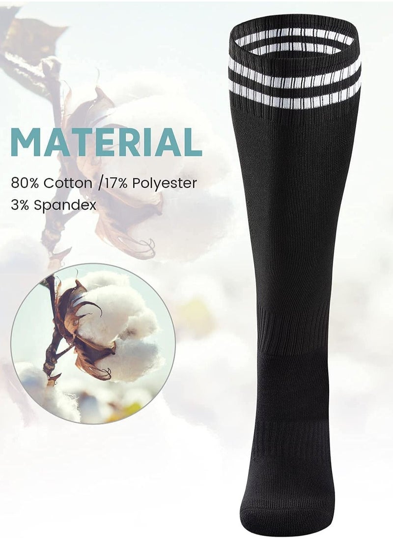 Excefore - 3 Pairs Men's Sports Socks Soccer Anti-slip Football Breathable Athletic Rugby Hockey Socks，One Size - Image 1