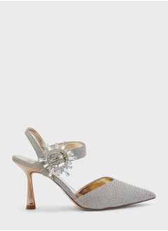 Buckle Detail Slingback Heels
