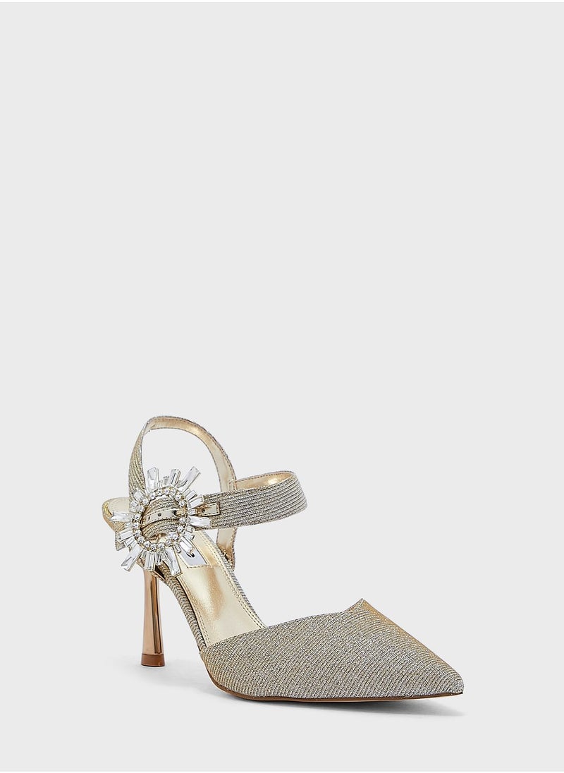 Dune LONDON - Buckle Detail Slingback Heels - Image 1