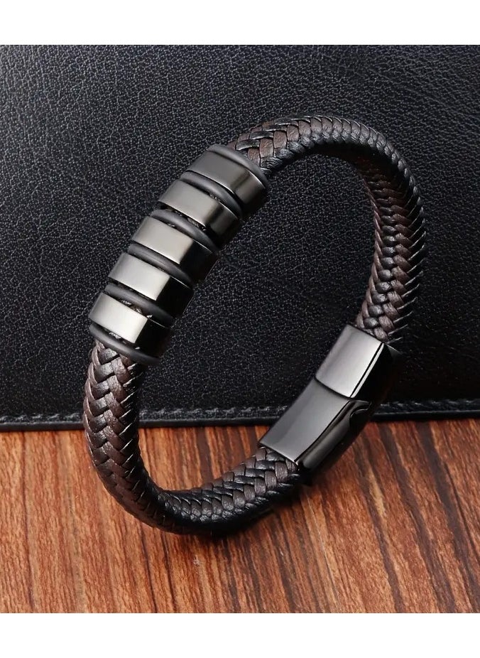 Home Clearance Sale Leather Bracelet for Girls and Boys | Leather Silicon Wristband for Boys | Accessories Jewellery for Unisex | Birthday Gift for Girls and Boys.  - Image 4