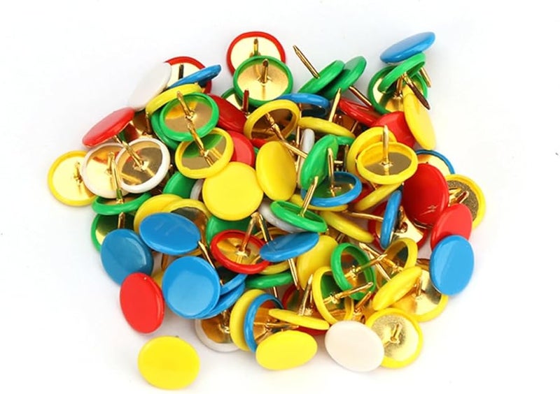 دبابيس ملونة من البلاستيك 300 قطعة للوحات الإعلانات المنزل المكتب المدرسة تثبيت آمن - Image 3