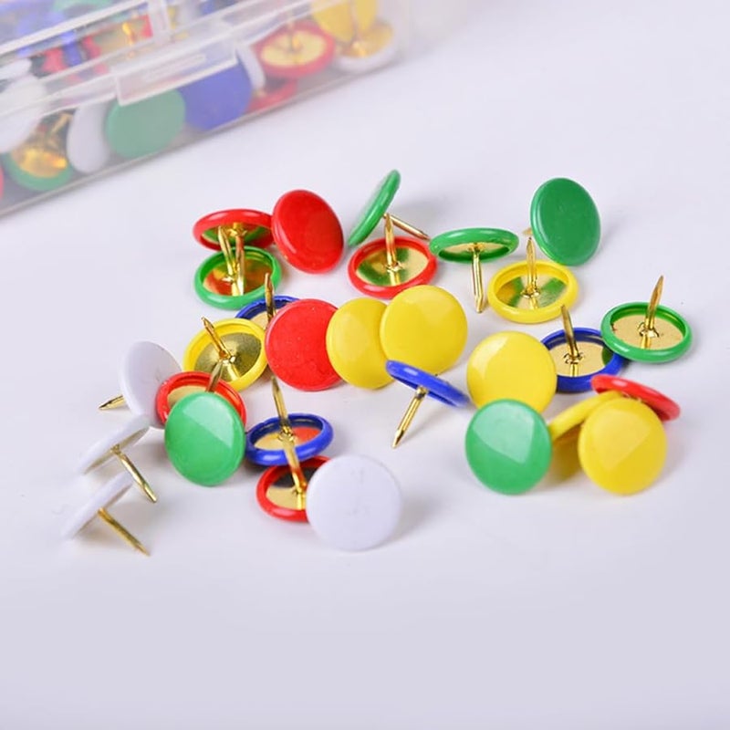 دبابيس ملونة من البلاستيك 300 قطعة للوحات الإعلانات المنزل المكتب المدرسة تثبيت آمن - Image 5