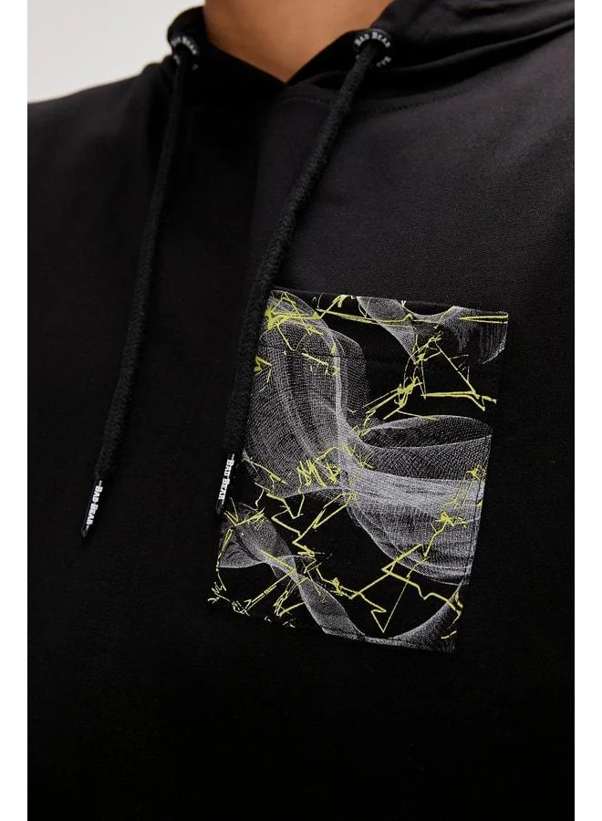 Bad Bear Bolt Black Men's Hoodie Sweatshirt.