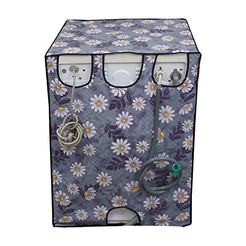 Lithara PVC Front Load Fully Automatic Washing Machine Cover For 6 kg, 6.2 Kg, 6.5 Kg, 7 Kg | Size : 58.4 x 58.4 x 88.9 Cm | (Multicolor Design10) - Image 4