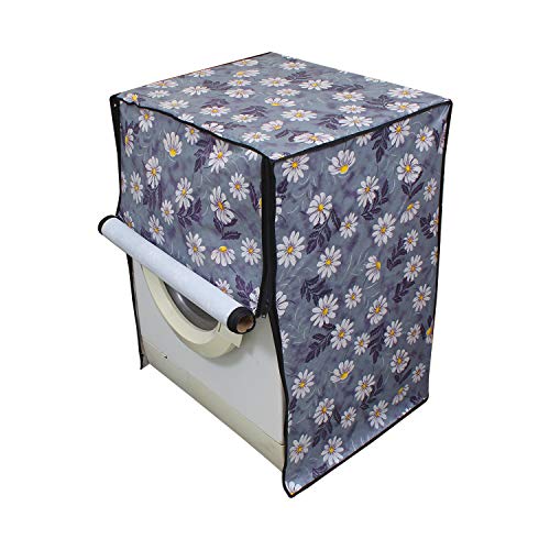 Lithara PVC Front Load Fully Automatic Washing Machine Cover For 6 kg, 6.2 Kg, 6.5 Kg, 7 Kg | Size : 58.4 x 58.4 x 88.9 Cm | (Multicolor Design10) - Image 2