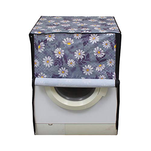 Lithara PVC Front Load Fully Automatic Washing Machine Cover For 6 kg, 6.2 Kg, 6.5 Kg, 7 Kg | Size : 58.4 x 58.4 x 88.9 Cm | (Multicolor Design10) - Image 1