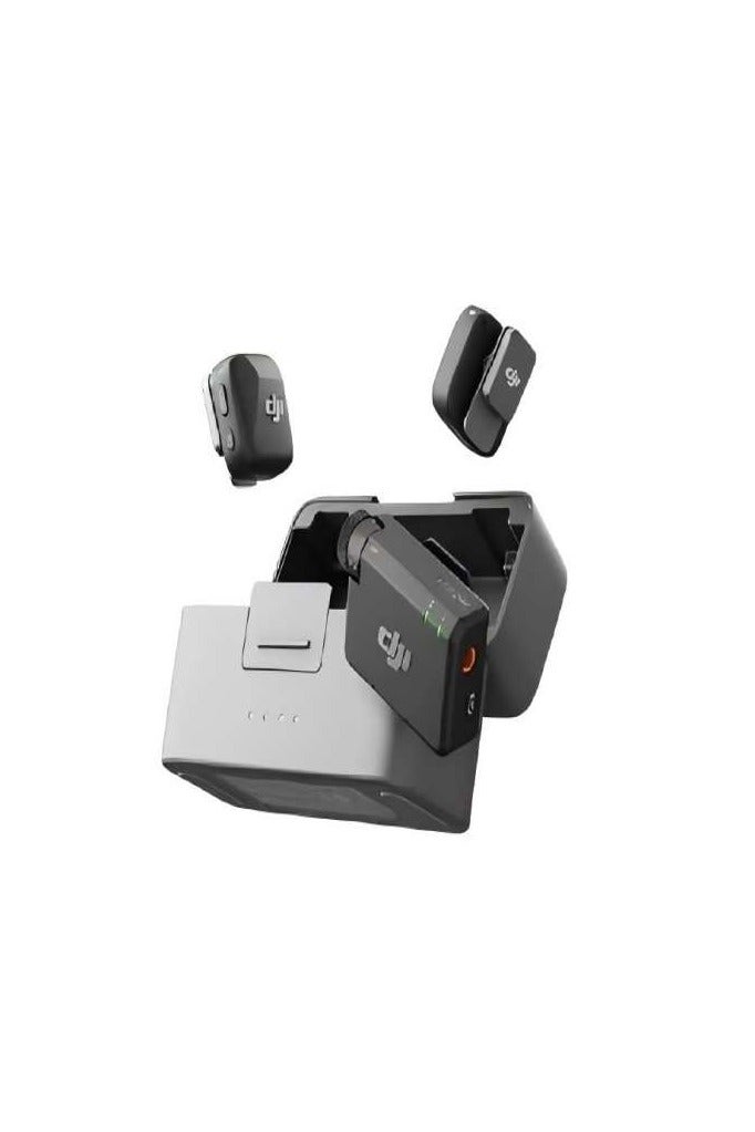 Dji World ميكروفون DJI Mic Mini المنسوج - يدعم تسجيل שני أشخاص בו זמנית | إلغاء الضوضاء | حقيبة شحن | يعمل مع Type - C/الكاميرا | البث المباشر/الڤلوق - Image 2