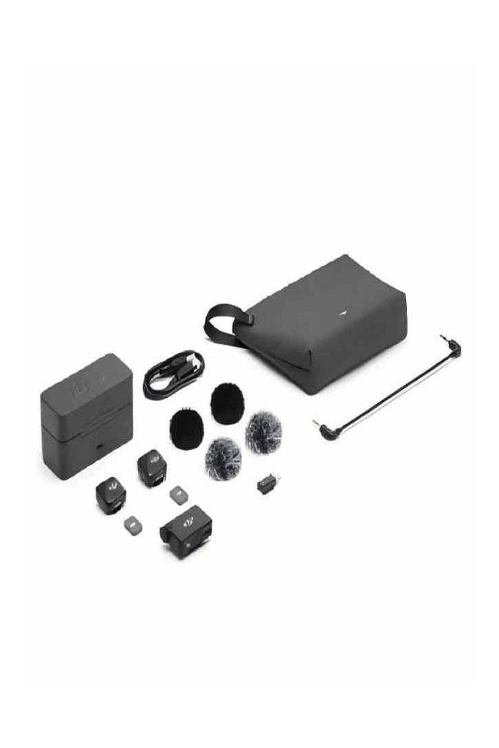 Dji World ميكروفون DJI Mic Mini المنسوج - يدعم تسجيل שני أشخاص בו זמנית | إلغاء الضوضاء | حقيبة شحن | يعمل مع Type - C/الكاميرا | البث المباشر/الڤلوق - Image 5