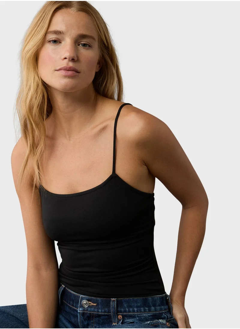 American Eagle Striped High Leg Bodysuit