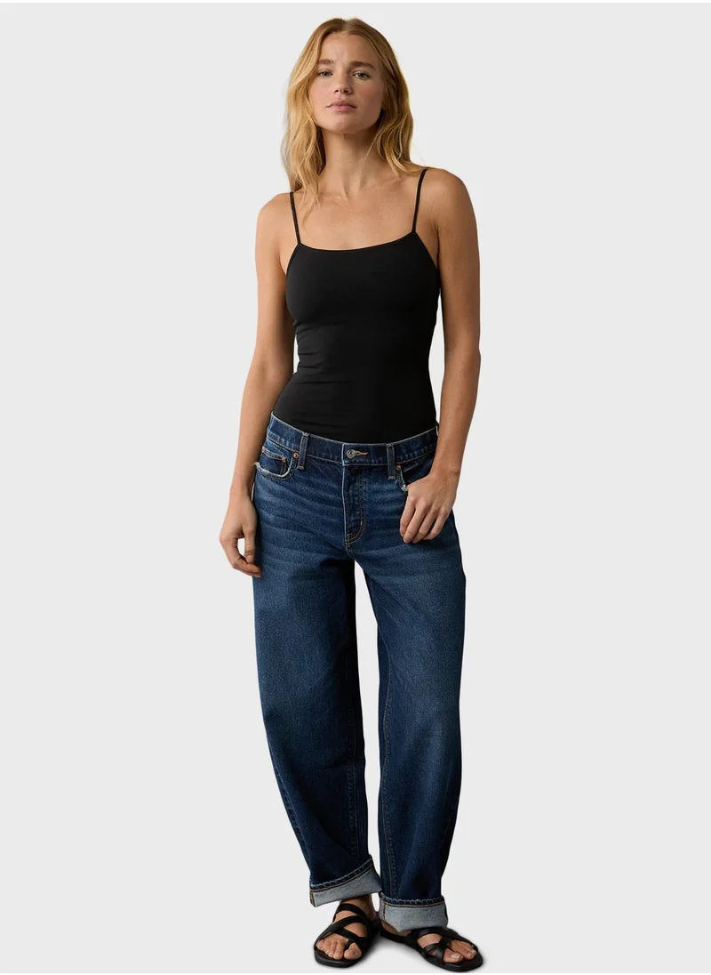 American Eagle Striped High Leg Bodysuit