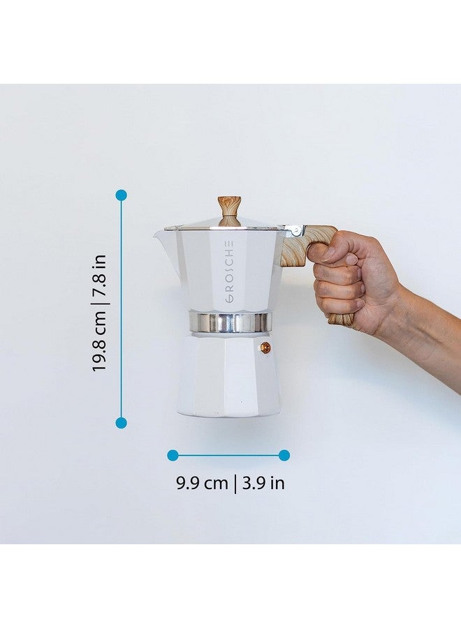GROSCHE White Milano Stovetop Espresso Maker, 6 cup - Image 5