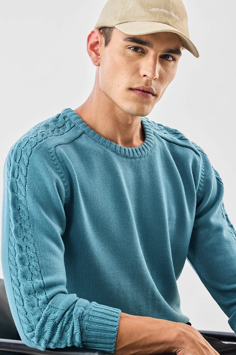 SNITCH Cable Knit Regular Fit Sweater