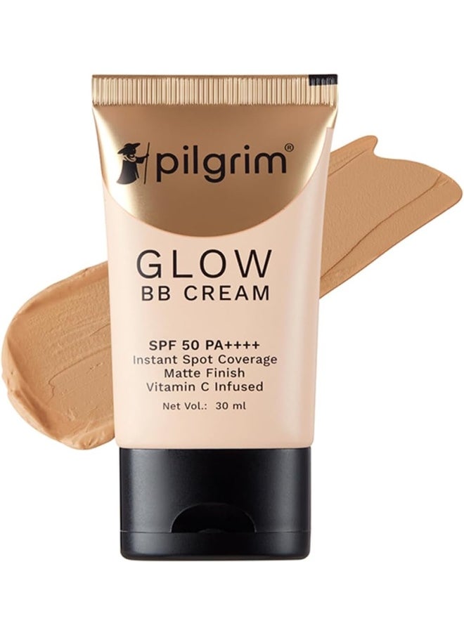 PILGRIM Beige Glow 3-In-1 Natural Bb Cream Spf 50 Pa++++ With Niacinamide, Hyaluronic Acid And Vit C 30G  - Image 1