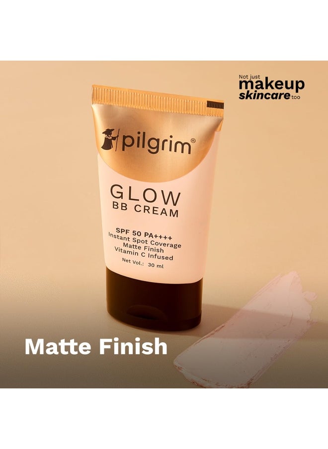 PILGRIM Beige Glow 3-In-1 Natural Bb Cream Spf 50 Pa++++ With Niacinamide, Hyaluronic Acid And Vit C 30G  - Image 3