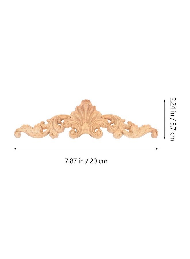 ARTIBETTER 6pcs Wood Carved Applique Wooden Decal Crafts Long Onlay Applique Unpainted Frame Door Wall Decor for Ceiling Table Bed Cabinet Mirror Dresser Drawer (Style 1) - Image 3