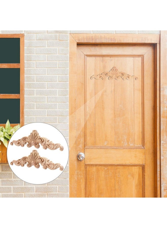 ARTIBETTER 6pcs Wood Carved Applique Wooden Decal Crafts Long Onlay Applique Unpainted Frame Door Wall Decor for Ceiling Table Bed Cabinet Mirror Dresser Drawer (Style 1) - Image 2