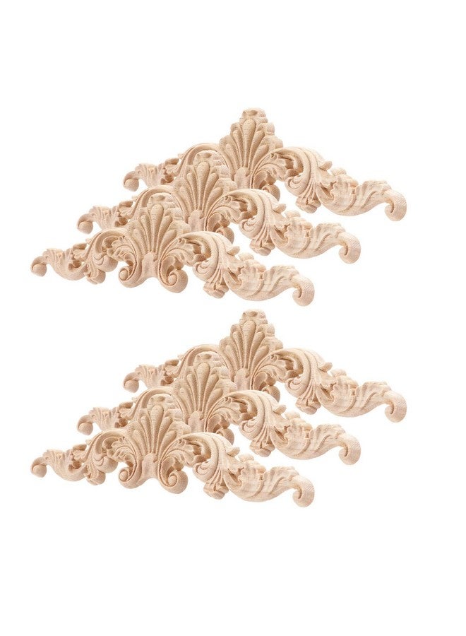 ARTIBETTER 6pcs Wood Carved Applique Wooden Decal Crafts Long Onlay Applique Unpainted Frame Door Wall Decor for Ceiling Table Bed Cabinet Mirror Dresser Drawer (Style 1) - Image 1