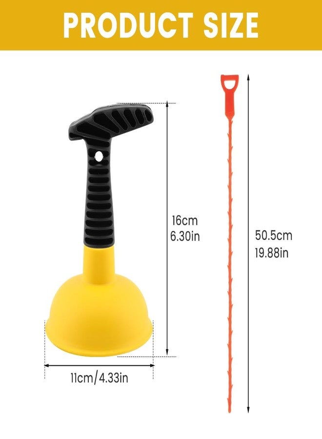 Ranjaner Sink Plunger with Drain Clog Remover, Mini Plunger with Short Handle, Hand Drain Plunger Easy to Use Unclogging Tool for Kitchen Sink,Bathroom Toilet, Shower Tub - Image 2