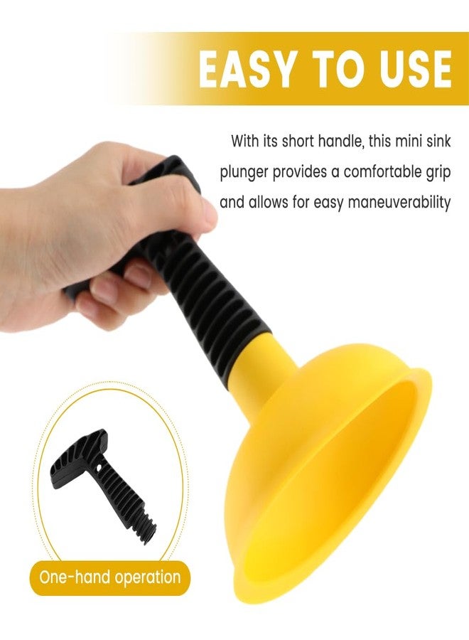 Ranjaner Sink Plunger with Drain Clog Remover, Mini Plunger with Short Handle, Hand Drain Plunger Easy to Use Unclogging Tool for Kitchen Sink,Bathroom Toilet, Shower Tub - Image 3