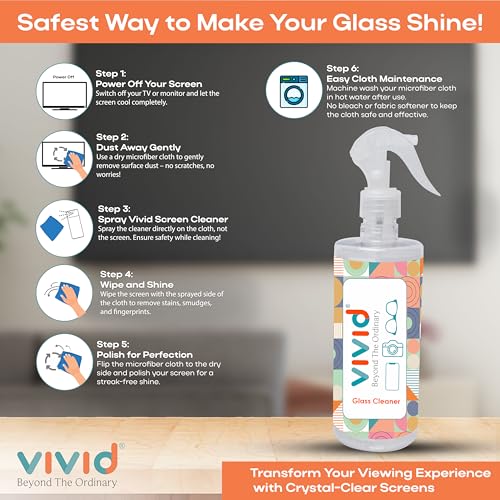 VividVisionInt® 500ml myclean Lens Cleaning Solution Spray contain NO Detergent-NO foam-for Spectacles,Sunglasses,Eyeglasses,Mobile,PC,Laptop,TV&Camera-│500ml Bottle+ Myclean Microfiber Cloth - Image 4