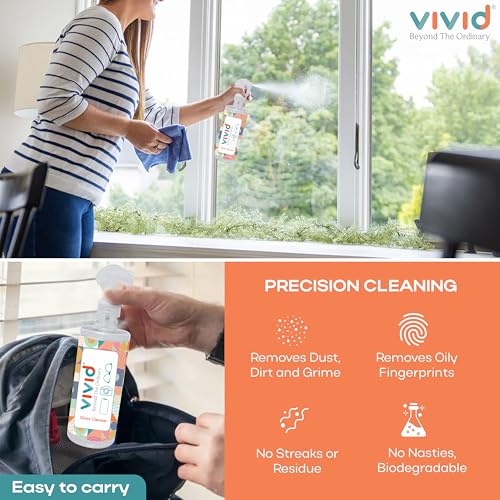 VividVisionInt® 500ml myclean Lens Cleaning Solution Spray contain NO Detergent-NO foam-for Spectacles,Sunglasses,Eyeglasses,Mobile,PC,Laptop,TV&Camera-│500ml Bottle+ Myclean Microfiber Cloth - Image 3