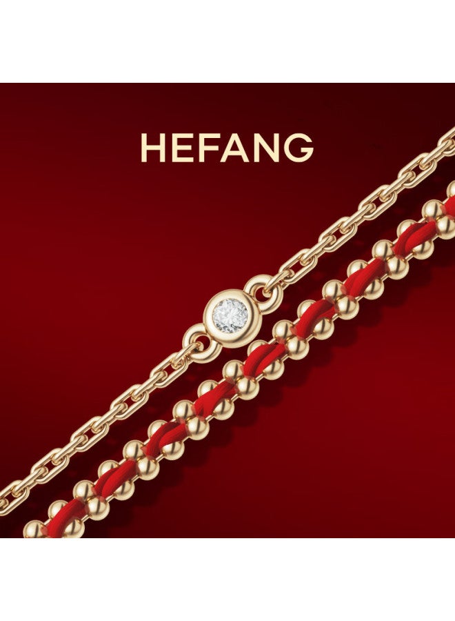 Hefang Woven Red String Double Layer Bracelet Luxury Birthday Gift For Girlfriend Wife - Image 2