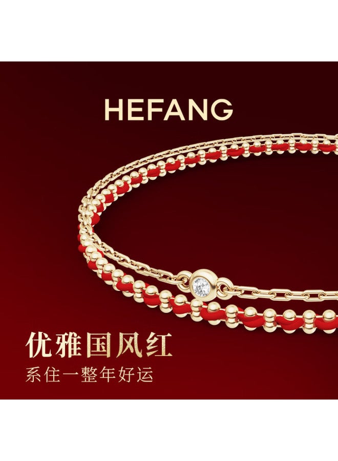 Hefang Woven Red String Double Layer Bracelet Luxury Birthday Gift For Girlfriend Wife - Image 1