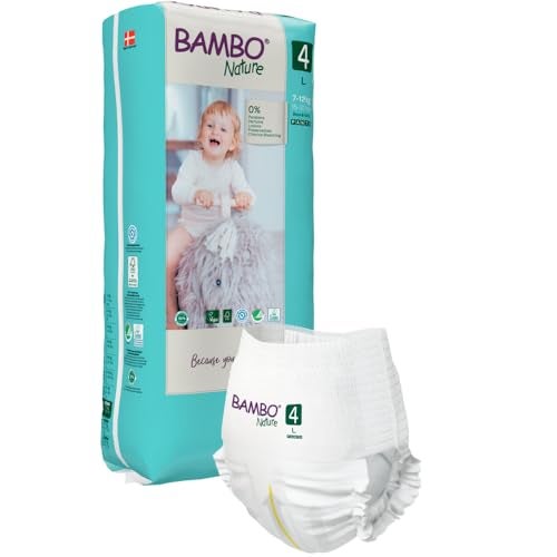 Bambo Nature Premium Baby Pants Diapers for Kids Large Size (7-12 Kgs), Super Absorbent, Breathable, Extra Soft, Dermatologically Tested, Hypoallergenic Infant Nappies With Wetness Indicator, 40 Count - Image 2