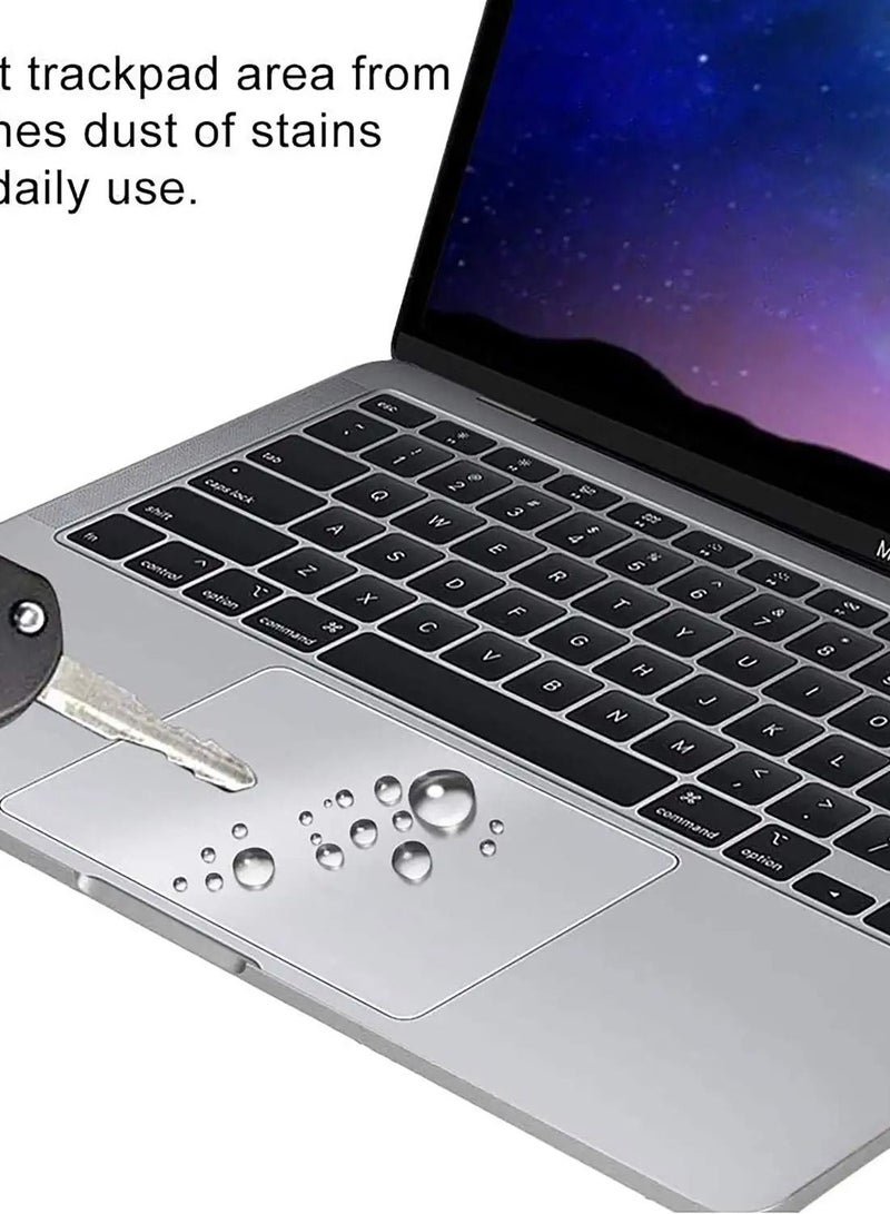 واقي لوحة التتبع متوافق مع جهاز MacBook Pro 2022 2020 مقاس 13 بوصة/13.3 بوصة M2 M1 A2338 A2289 A2251، غطاء لوحة اللمس وطبقة حماية لجهاز كمبيوتر محمول Apple الجديد مع شريط اللمس ومعرف اللمس، عبوتان - Image 4