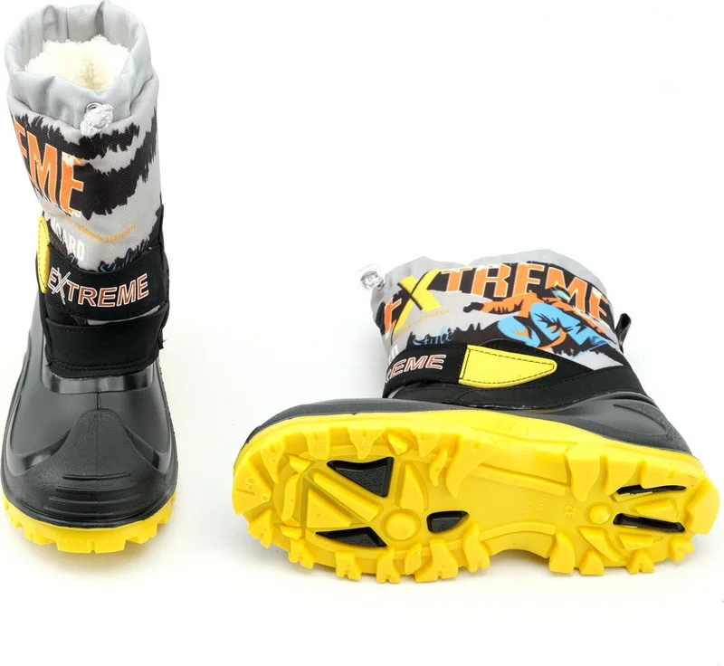 جيزر Gezer Winter Boy's Extreme Plush Inside Adjustable Velcro Waterproof Snow Boots