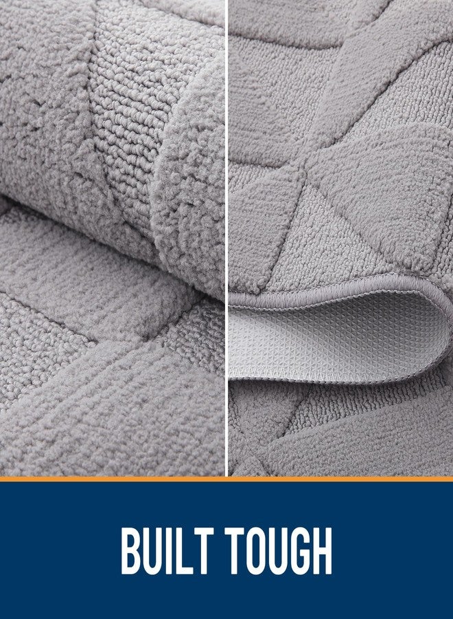 OLANLY Door Mats Indoor, Non-Slip, Absorbent, Dirt Resist, Entrance Washable Mat, Low-Profile Inside Entry Doormat for Entryway (32x20 inches, Grey) - Image 2