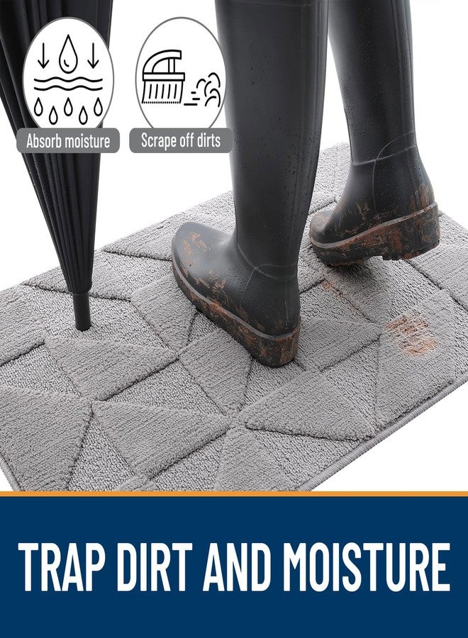 OLANLY Door Mats Indoor, Non-Slip, Absorbent, Dirt Resist, Entrance Washable Mat, Low-Profile Inside Entry Doormat for Entryway (32x20 inches, Grey) - Image 4