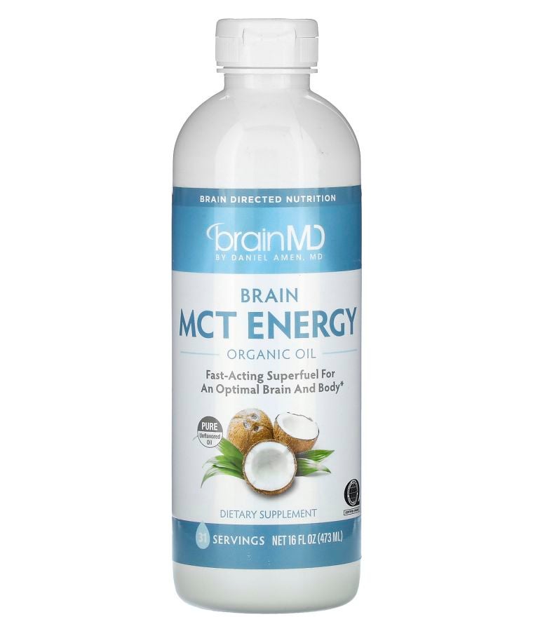 BRAINMD Brain MCT Energy Organic Oil 16 fl oz (473 ml)