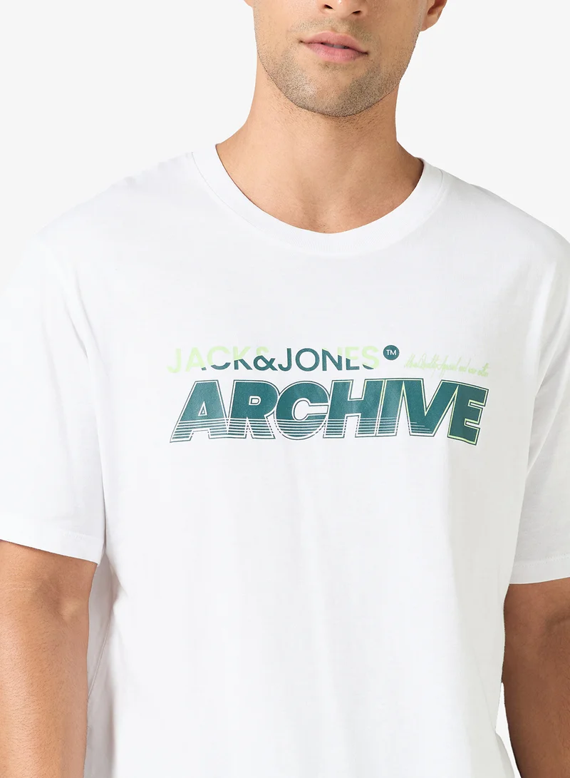 JACK & JONES  Crew Neck Relaxed Fit T-Shirt for Men | Best Price UAE