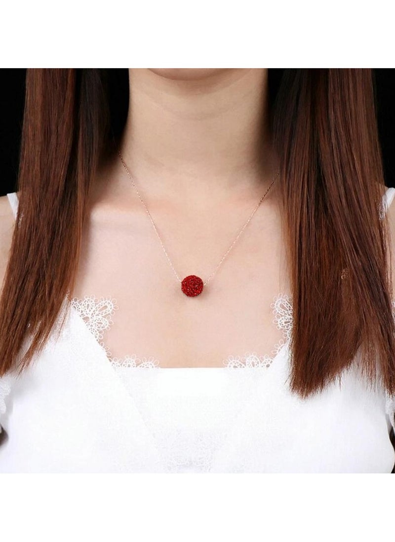 Alissa Stainless Steel Necklaces with Round Crystal Ball Pendant  - Image 5